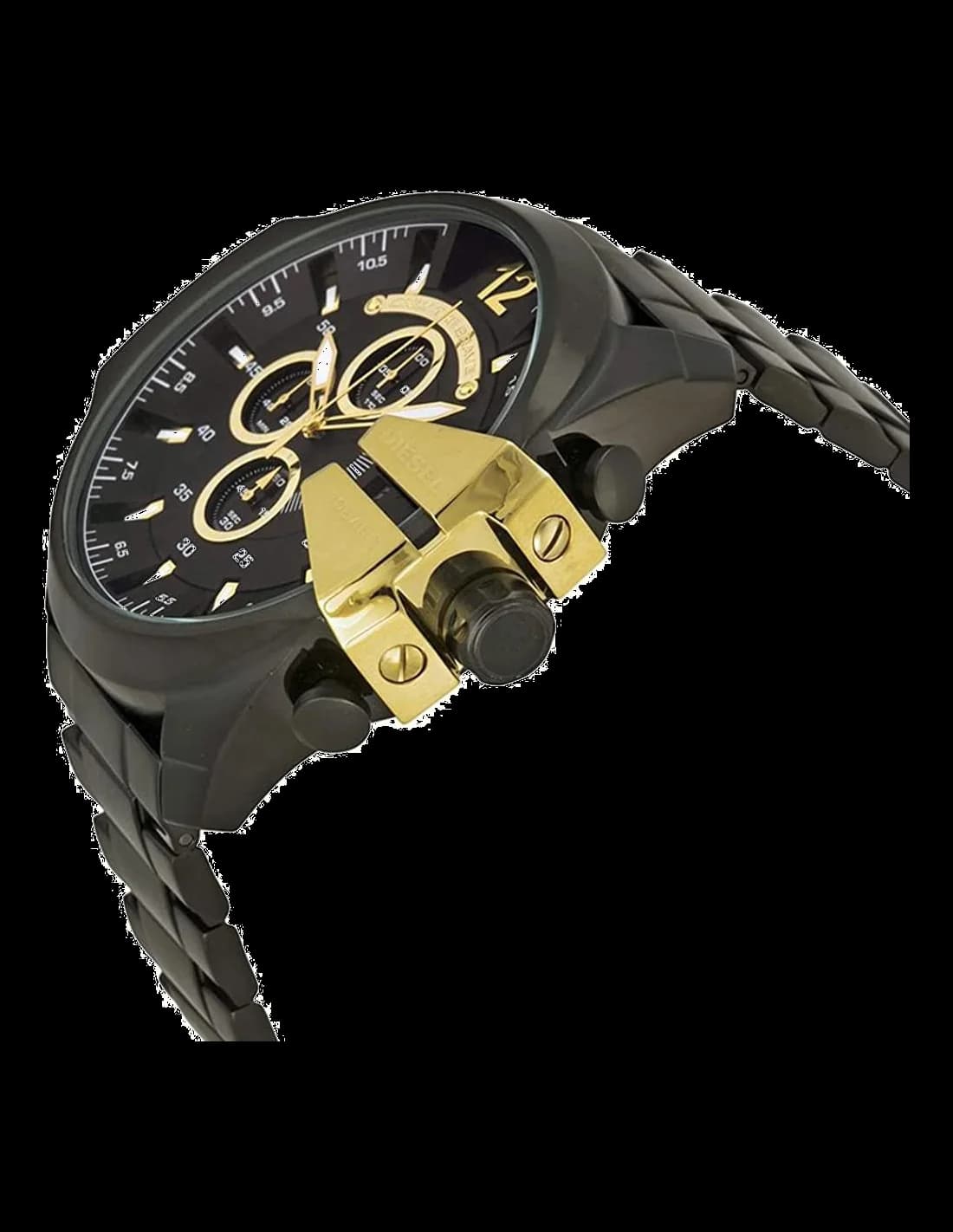 Montre Homme Diesel Mega Chief DZ4338 en acier noir vue 2