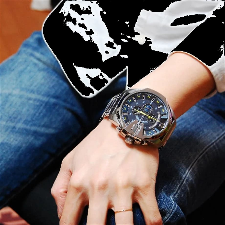 Montre Diesel DZ4465 Mega Chief en Acier Inoxydable Noir 51 mm vue 4