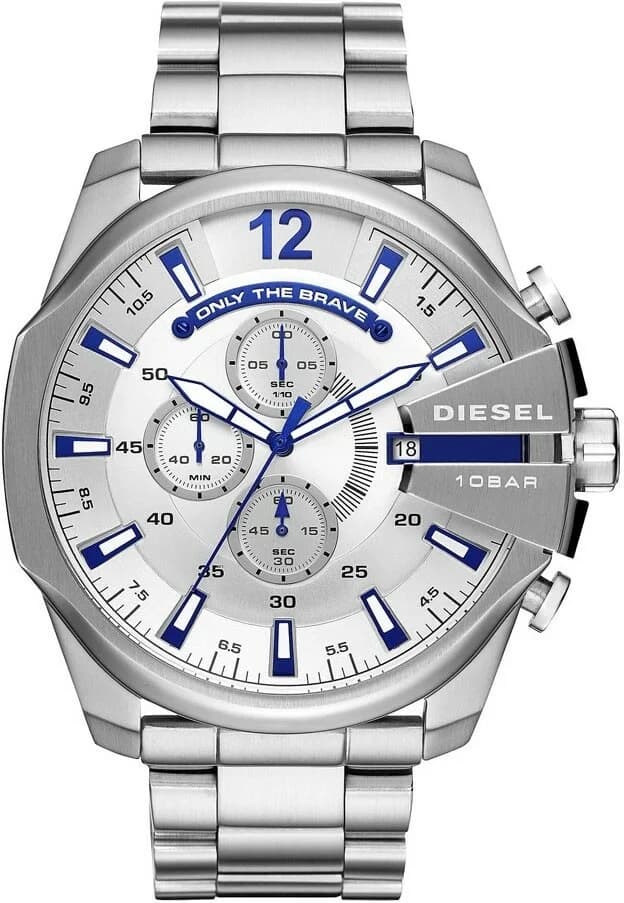 Montre Diesel DZ4477 Mega Chief en acier inoxydable brossé vue 3