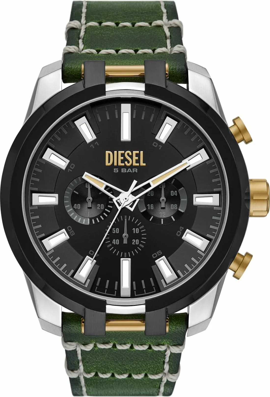 Montre Diesel DZ4588 Split Chrono en cuir vert vue 3