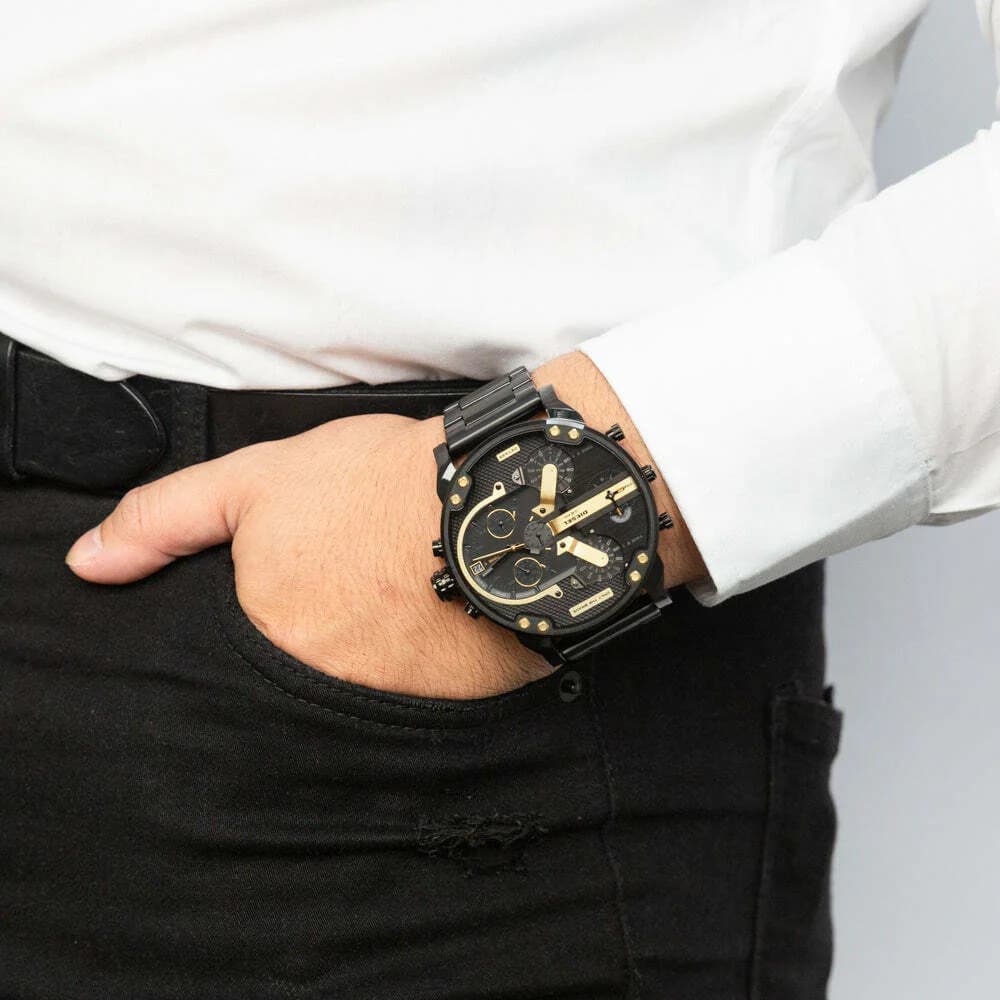 Montre Diesel Mr Daddy 2.0 DZ7435 acier cadran noir taille XXL vue 4