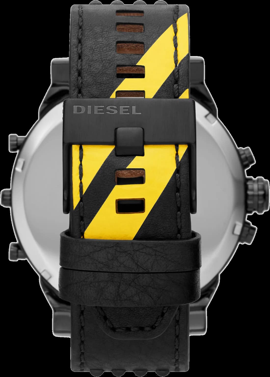 Diesel DZ7451 Big Daddy Oversized Case and Black Leather Strap Watch vue 3