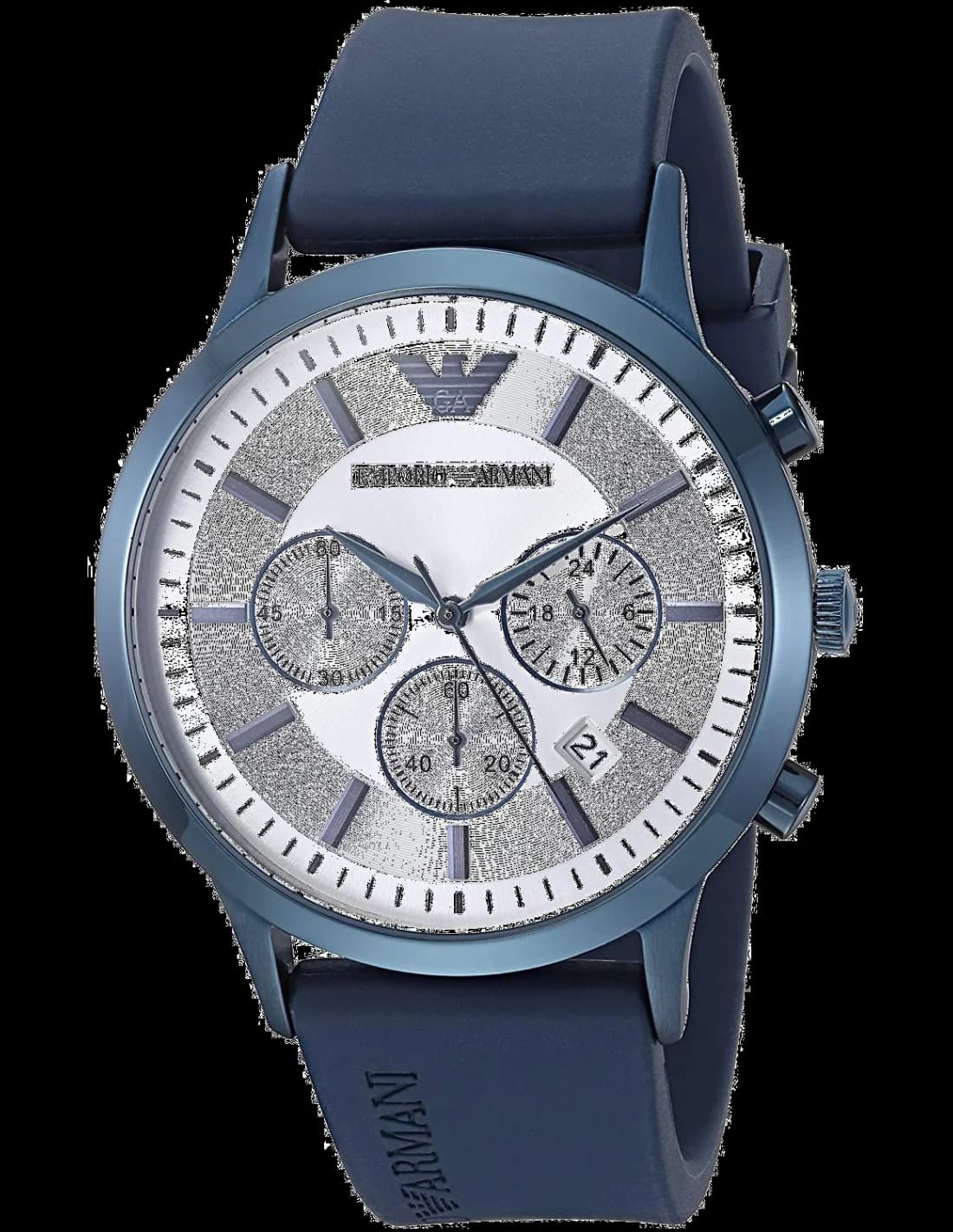 Montre Homme Emporio Armani Renato AR11026 bracelet silicone bleu
