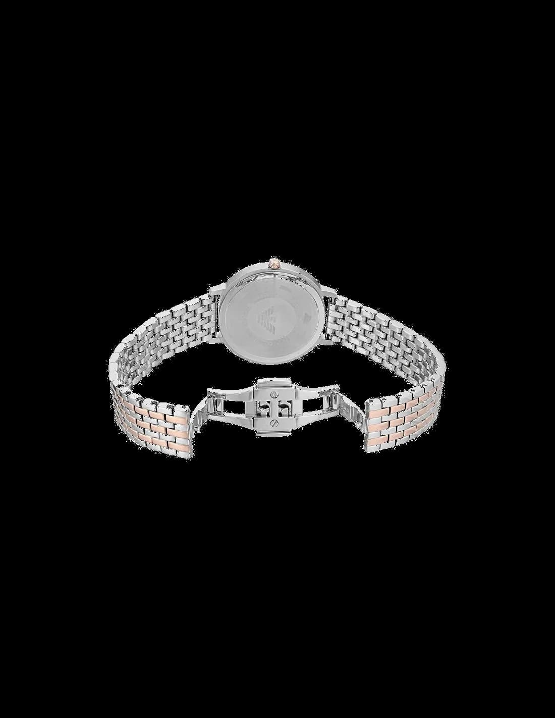 Emporio Armani AR11113 Rose Gold Case and Grey Leather Watch vue 2