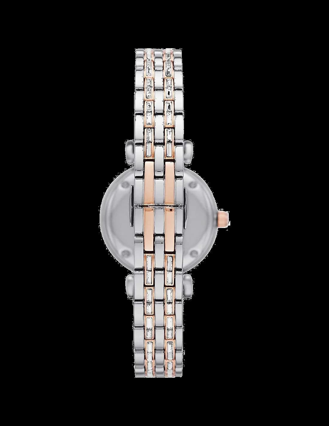 Montre Emporio Armani AR11290 Gianni T-Bar en Acier Rose Gold et Maille Milanaise vue 3