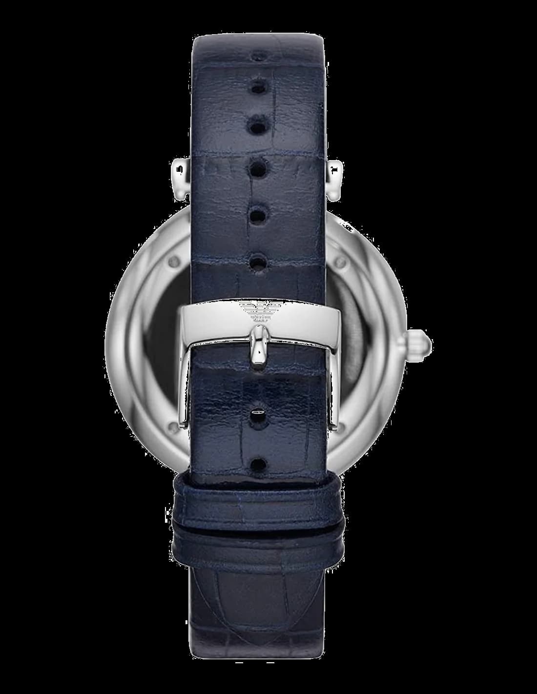 Emporio Armani AR11300 Blue Dial and Navy Leather Men's Watch vue 3
