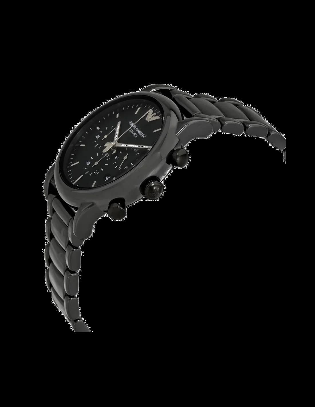 Emporio Armani AR1507 Black Ceramic Date Watch vue 2