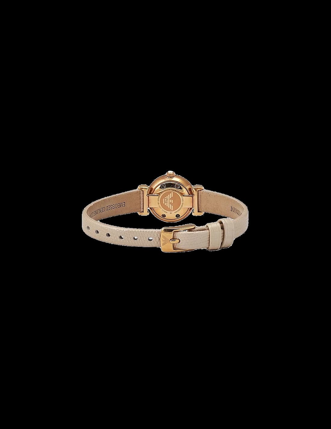 Montre Emporio Armani AR1687 Petite Taille Bracelet Cuir Beige vue 2