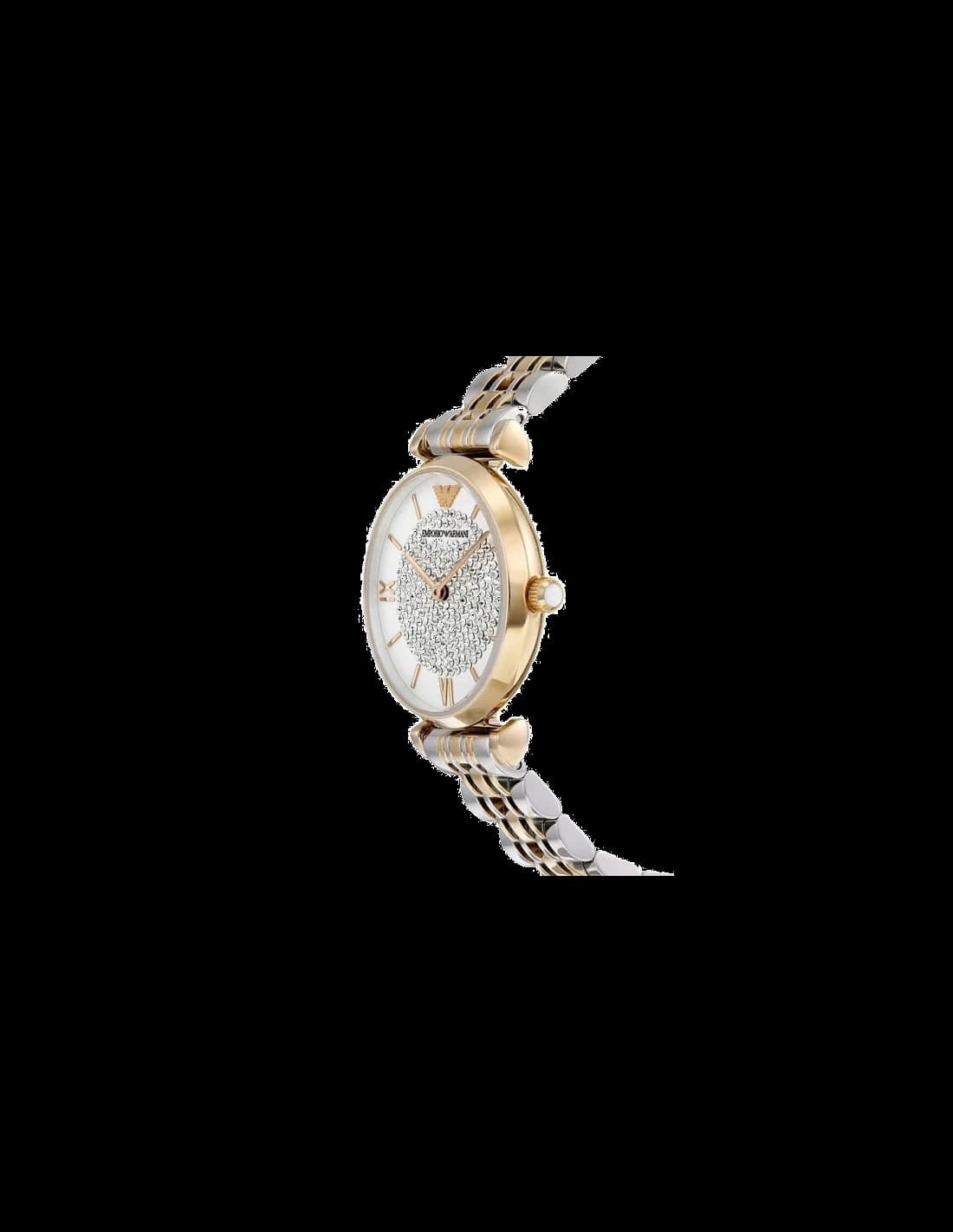 Emporio Armani AR8031 Mother-of-Pearl Dial and Bicolour Silver and Gold Bracelet Watch vue 2