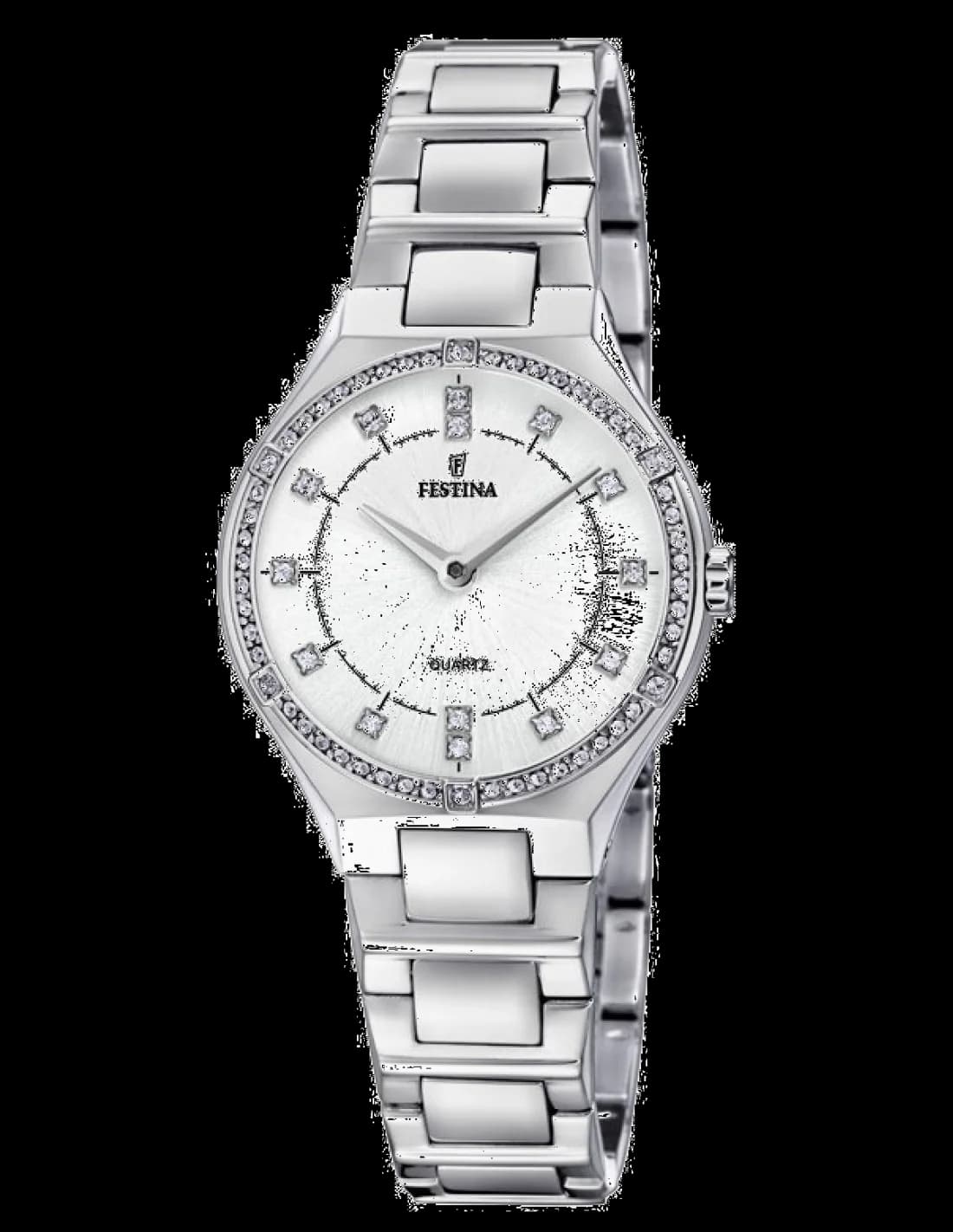 Montre Festina F20225/1 Slim en Acier Argenté avec Maille Milanaise