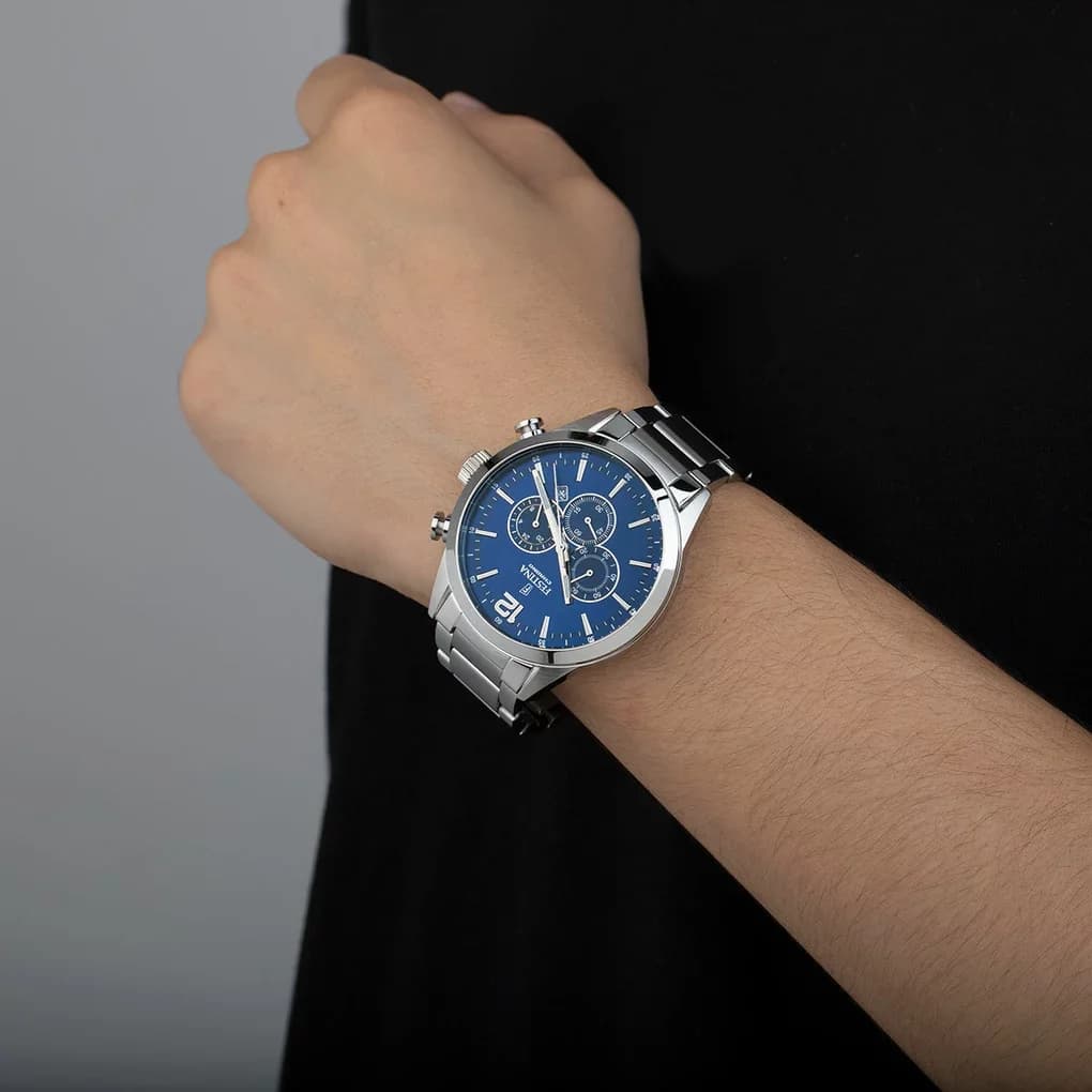 Montre Homme Festina F20343/7 Acier Argenté et Cadran Bleu Multifonctions vue 3