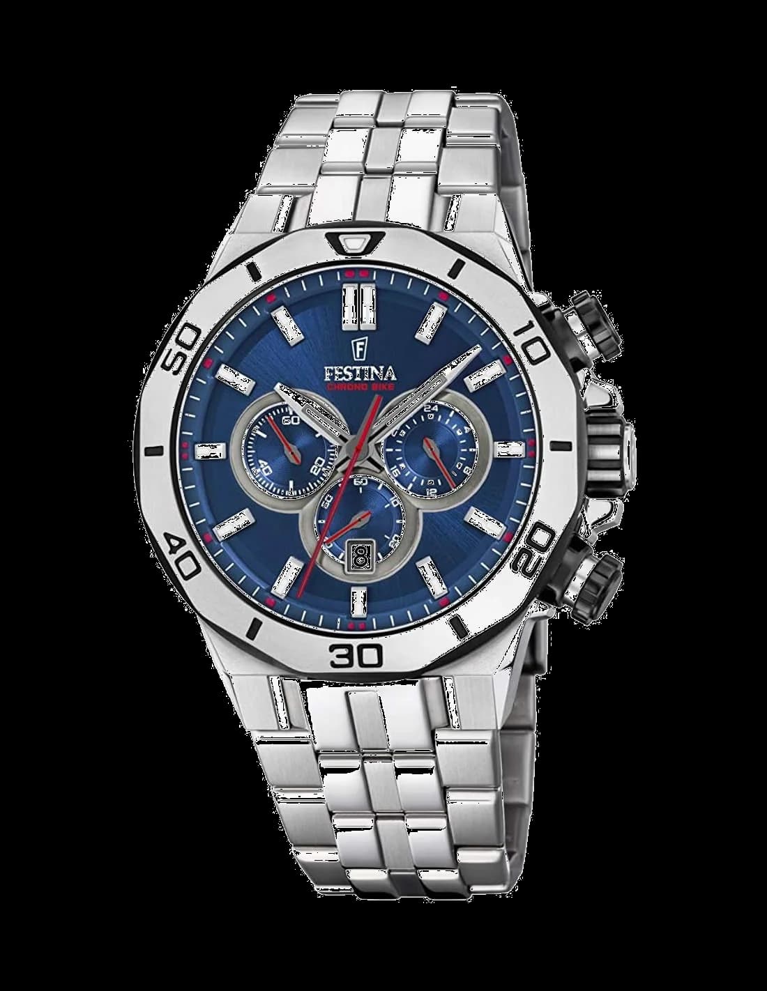 Montre Homme Festina F20448/3 Chronographe Acier Noir et Bleu