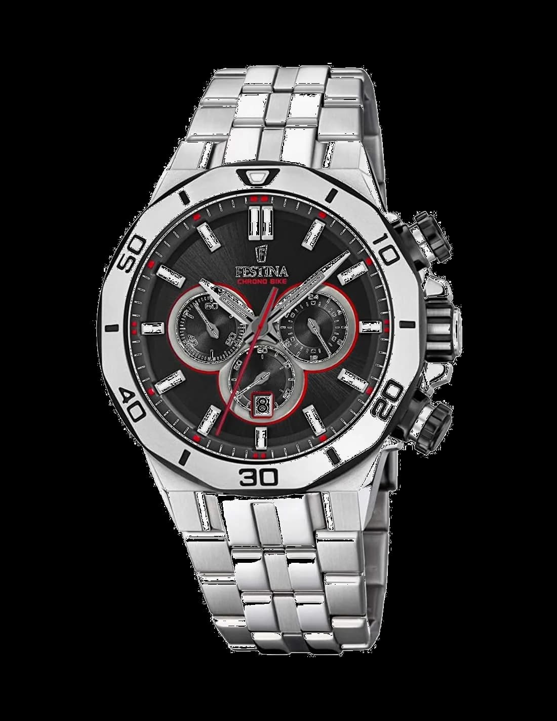 Montre Festina F20448/4 Chronographe en Acier avec Cadran Noir