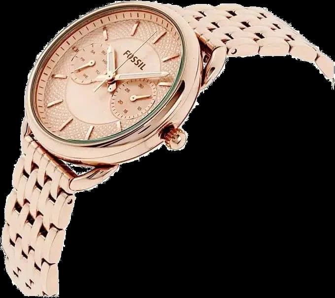 Fossil ES3713 Fine Link Rose Gold Women's Watch vue 2