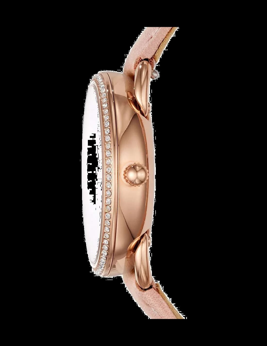 Fossil ES4393 Pink Leather Strap Women's Watch with Crystal Dial vue 2