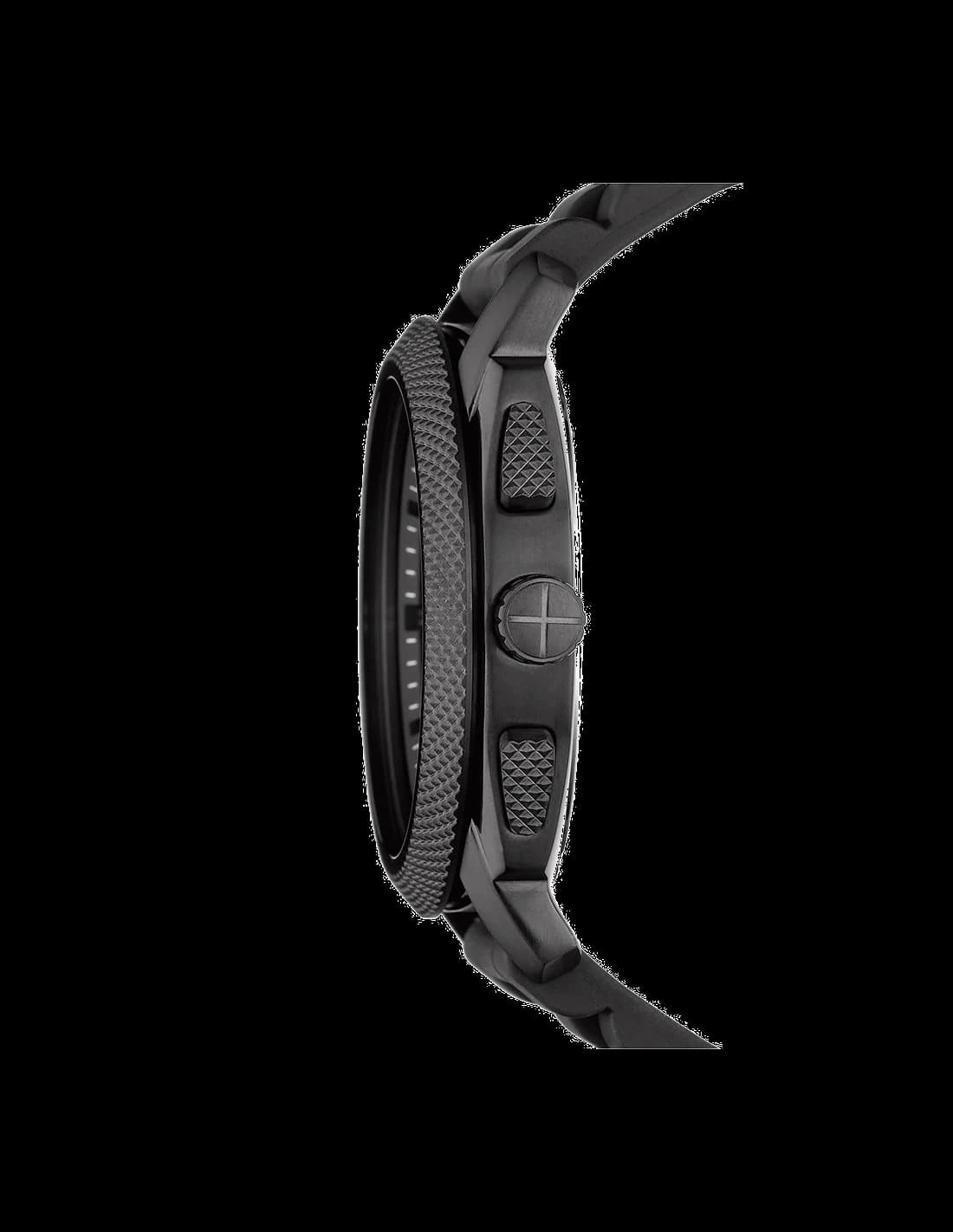 Fossil FS4487 Black Silicone Strap Men's Watch vue 2
