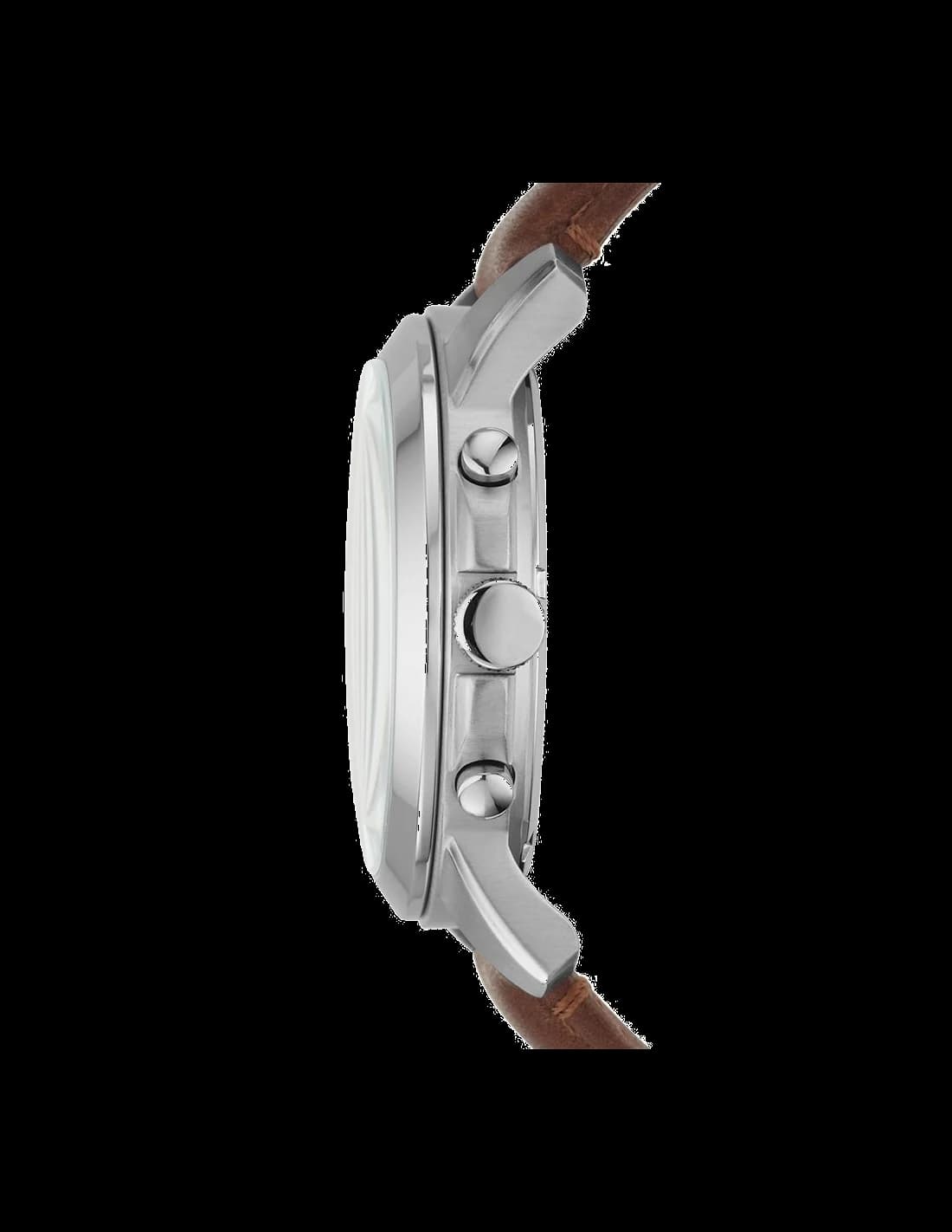 Fossil FS4813 Brown Leather and Black Dial Men's Watch vue 2