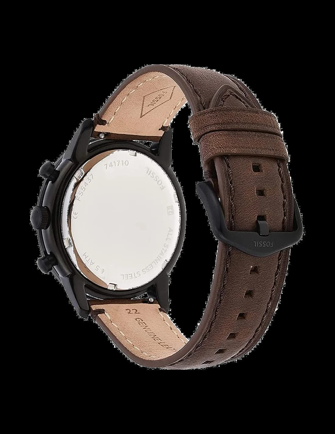 Montre Homme Fossil FS5437 Townsman Bracelet Cuir Marron vue 3