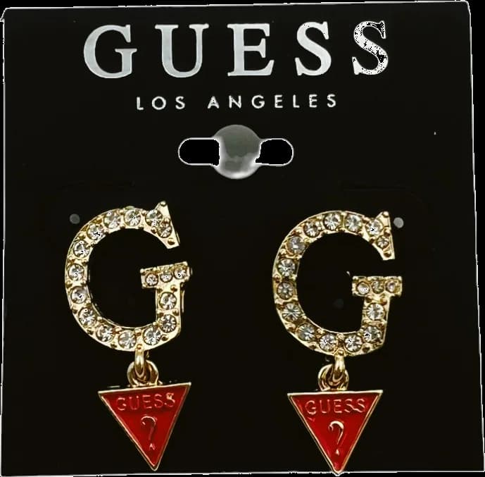 Boucles d'oreilles Guess lettre G charm triangle serties de cristaux