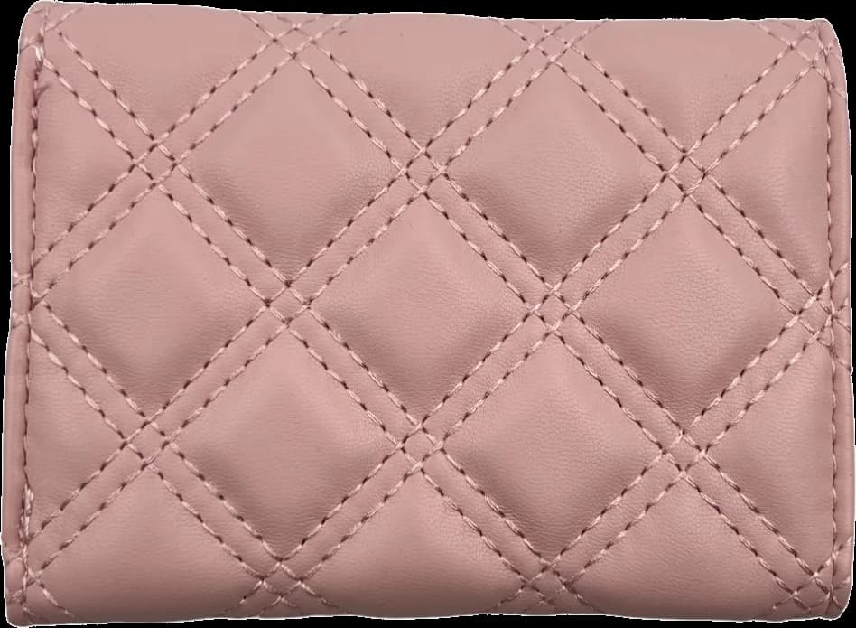 Portefeuille Guess rose en simili cuir avec logo triangle vue 2