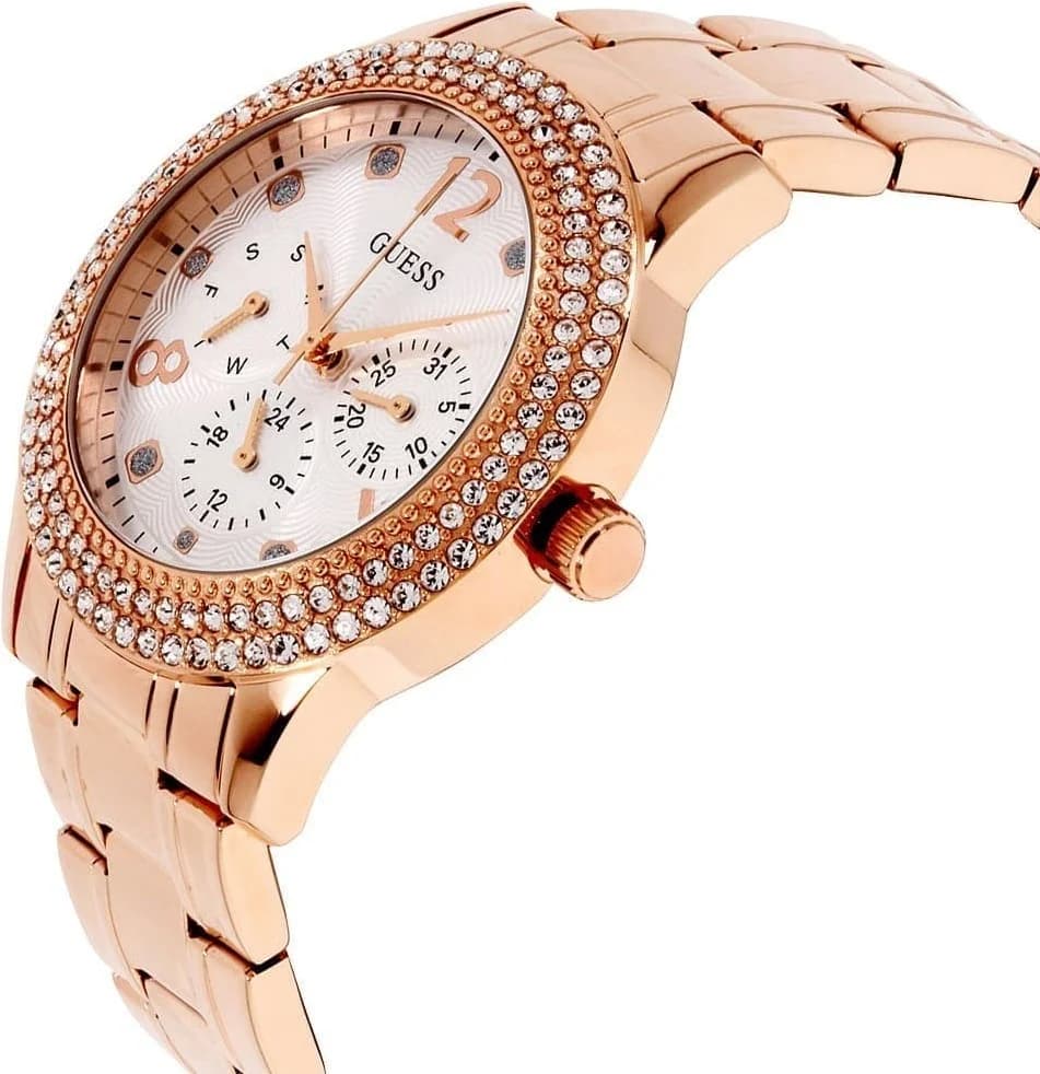 Montre Femme Guess W1097L3 en acier doré rose vue 2