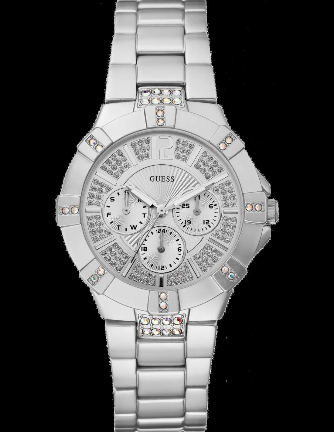 Women's Watch Guess Vista Silver W11624L1 Style Chrono and Bezel with Rhinestones