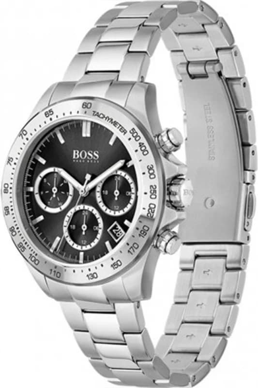 Hugo Boss 1502614 Sport Lux Chronograph Polished Steel and Black Dial Watch vue 2