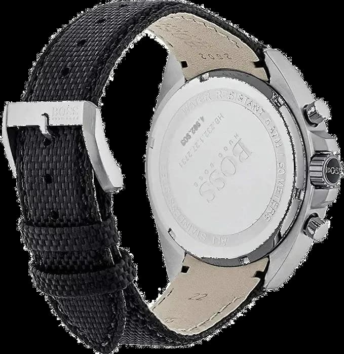 Montre Hugo Boss 1513087 Chronographe Acier et Bracelet Nylon Noir vue 3