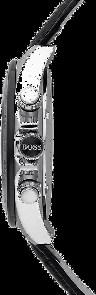 Hugo Boss 1513177 Chronograph Black Crocodile-Effect Leather Watch vue 2