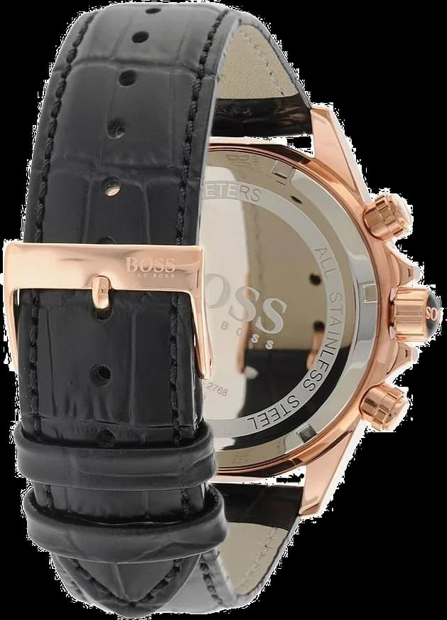 Montre Hugo Boss 1513179 Chronomètre avec Bracelet en Cuir Noir vue 3