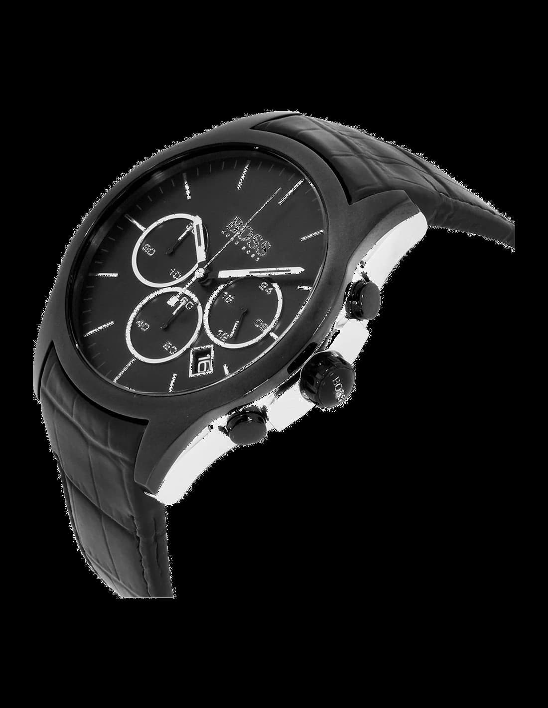 Montre Hugo Boss 1513367 Onyx Chronomètre Noir Bracelet Cuir vue 2