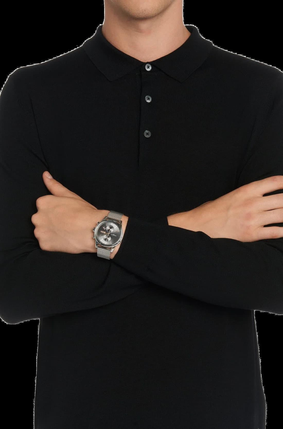 Hugo Boss 1513440 Anthracite Chronograph with Milanese Mesh Bracelet Men's Watch vue 4