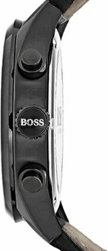 Hugo Boss 1513474 Chronometer Black Stitched Leather Men's Watch vue 2