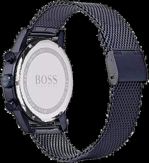 Montre Hugo Boss 1513538 Cadran Bleu Nuit et Bracelet Maille Milanaise vue 3