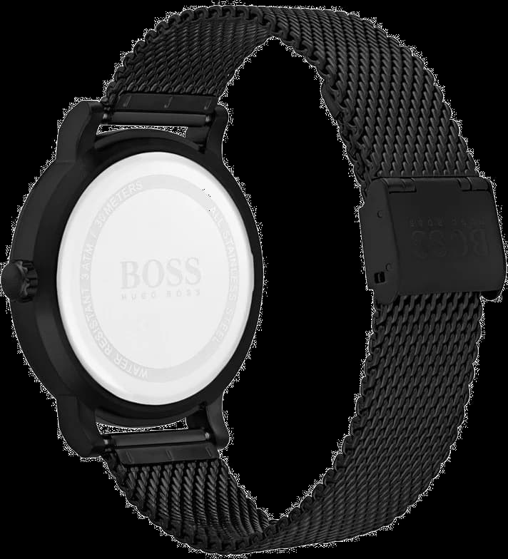 Montre Hugo Boss 1513636 Bracelet Maille Milanaise Noire vue 4