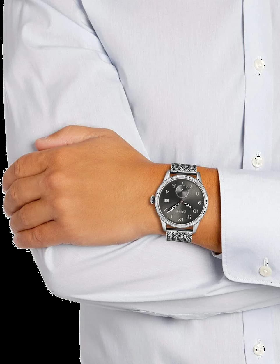 Hugo Boss 1513673 Stainless Steel Watch with Milanese Mesh Strap vue 4
