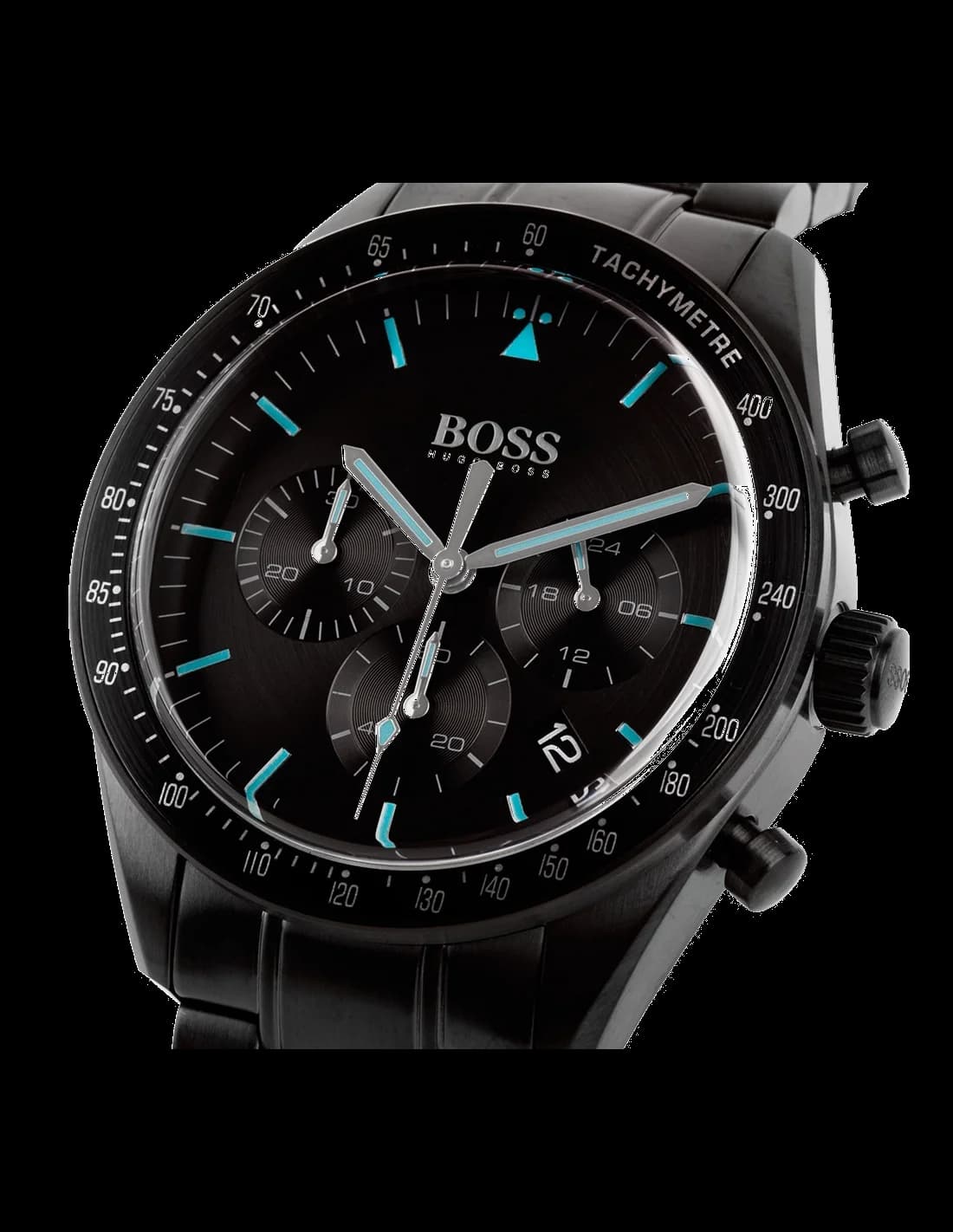 Hugo Boss Trophy Black 1513675 Men's Chronograph Watch, Black Stainless Steel vue 2