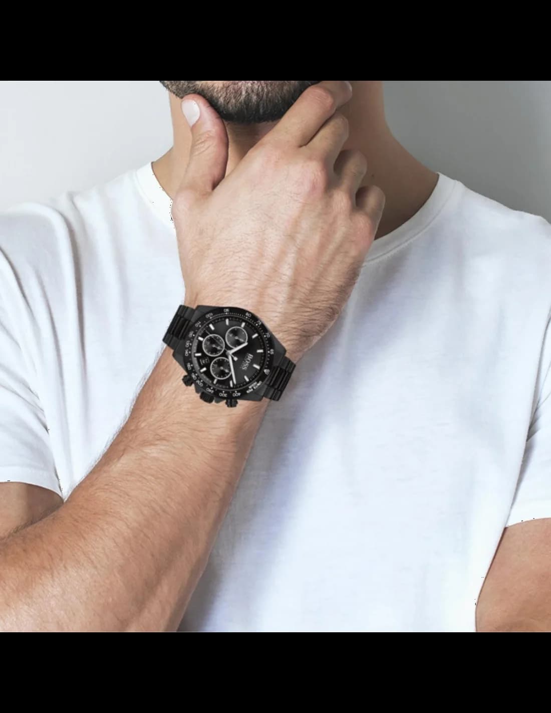 Hugo Boss 1513754 Black Chronograph Steel Men's Watch vue 4