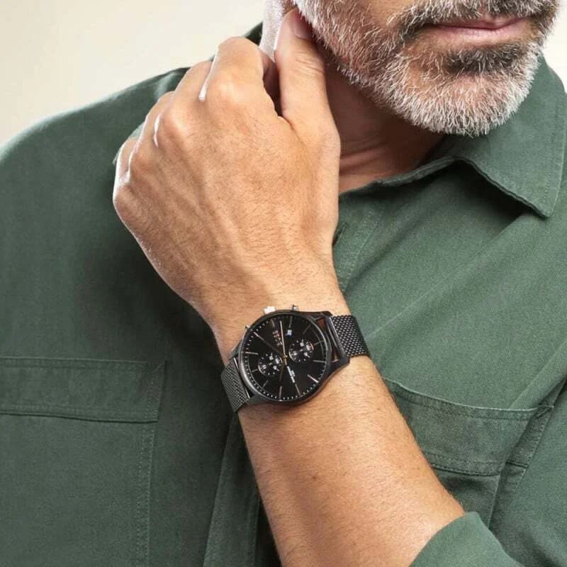 Hugo Boss 1513811 Black Milanese Mesh Watch vue 4