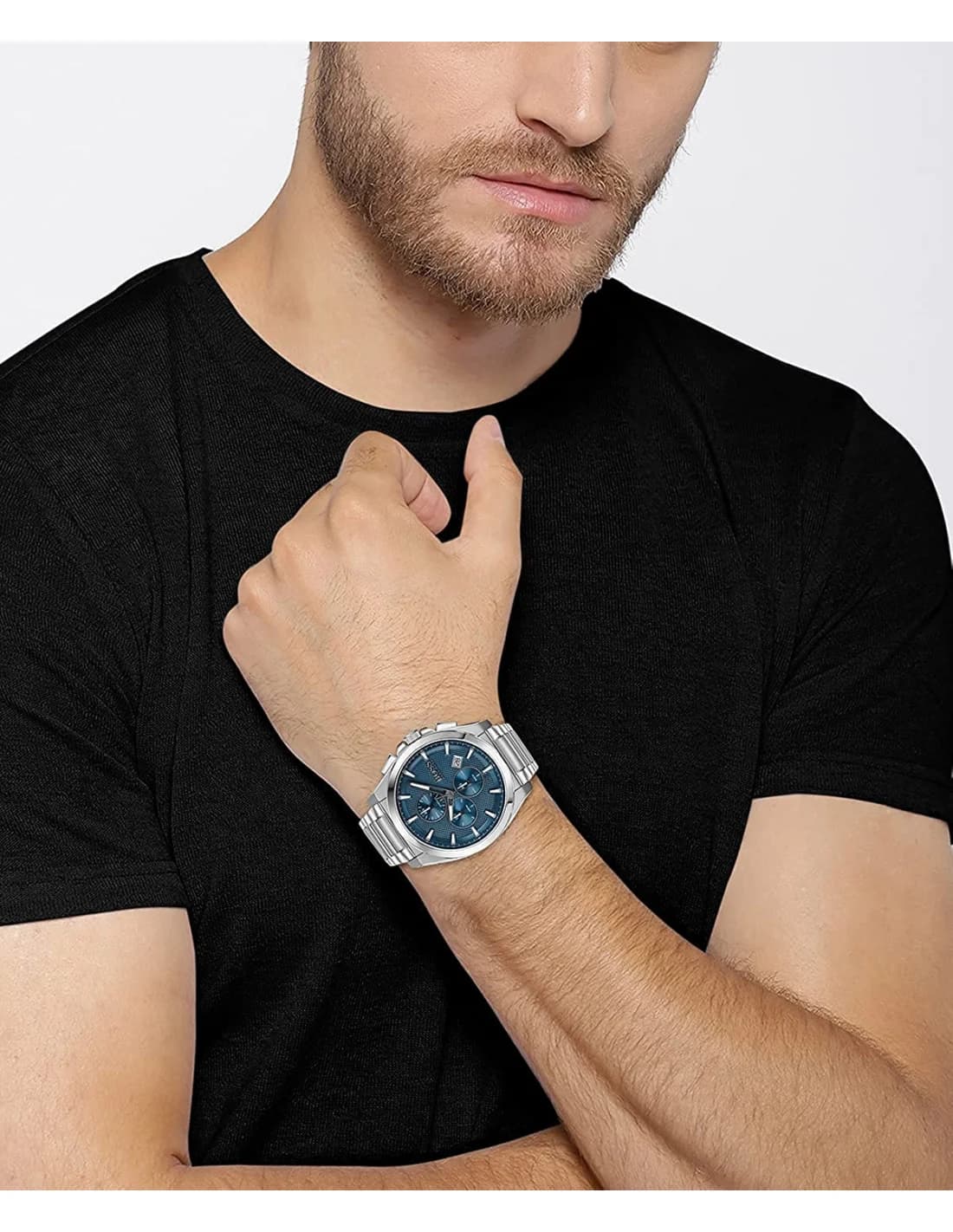 Hugo Boss Grandmaster 1513884 Chronograph Blue Dial Men's Watch vue 2