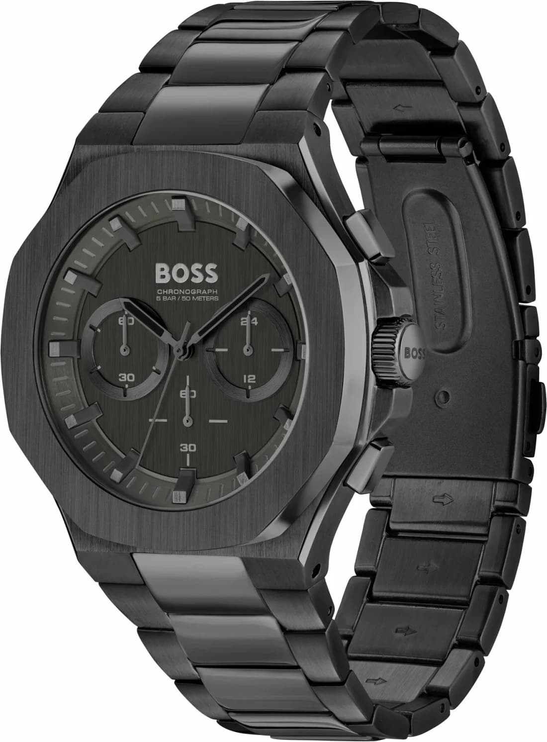 Montre Hugo Boss 1514088 Taper en Acier Inoxydable et Cadran Noir vue 2