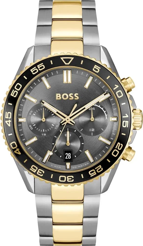 Hugo Boss 1514144 Runner Bicolour Steel Grey Dial Men's Watch