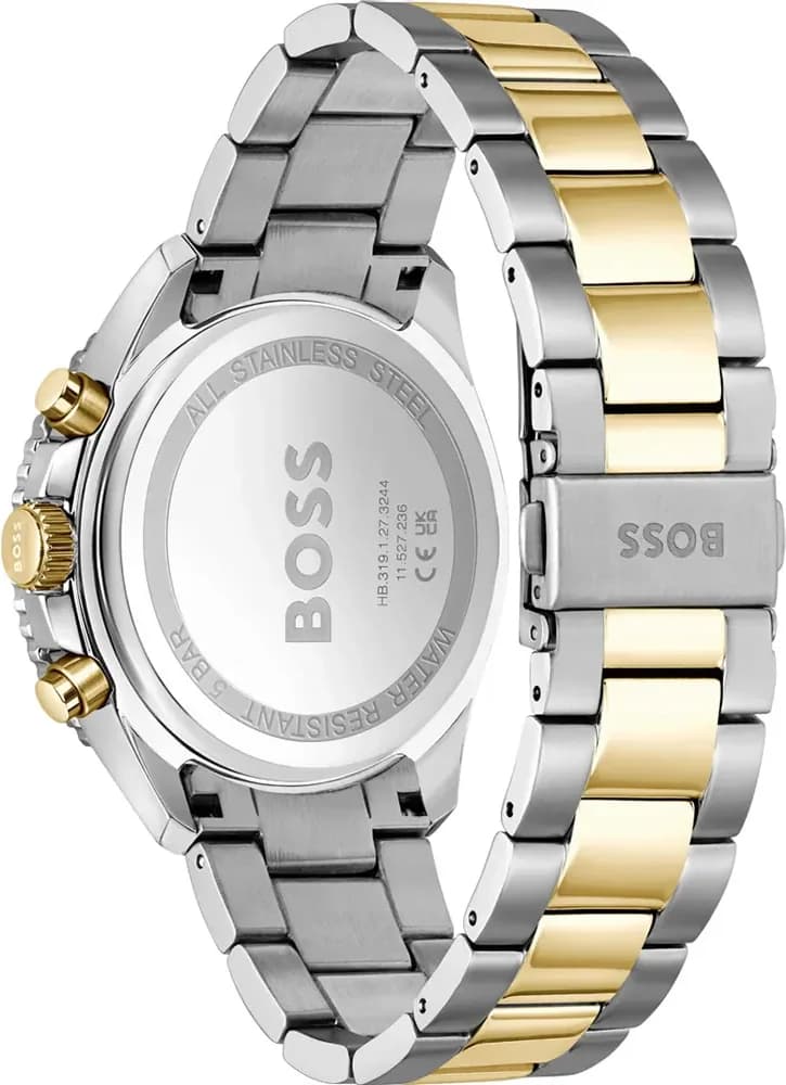 Hugo Boss 1514144 Runner Bicolour Steel Grey Dial Men's Watch vue 3