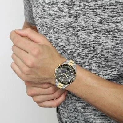 Hugo Boss 1514144 Runner Bicolour Steel Grey Dial Men's Watch vue 4
