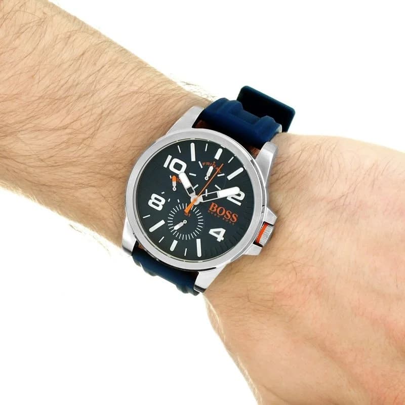 Montre Hugo Boss Orange 1550008 en silicone bleu vue 3
