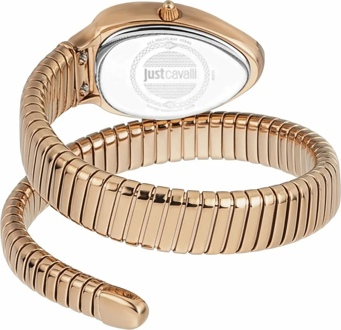 Montre Just Cavalli JC1L208M0055 Signature Snake Or Rose et Vert vue 2