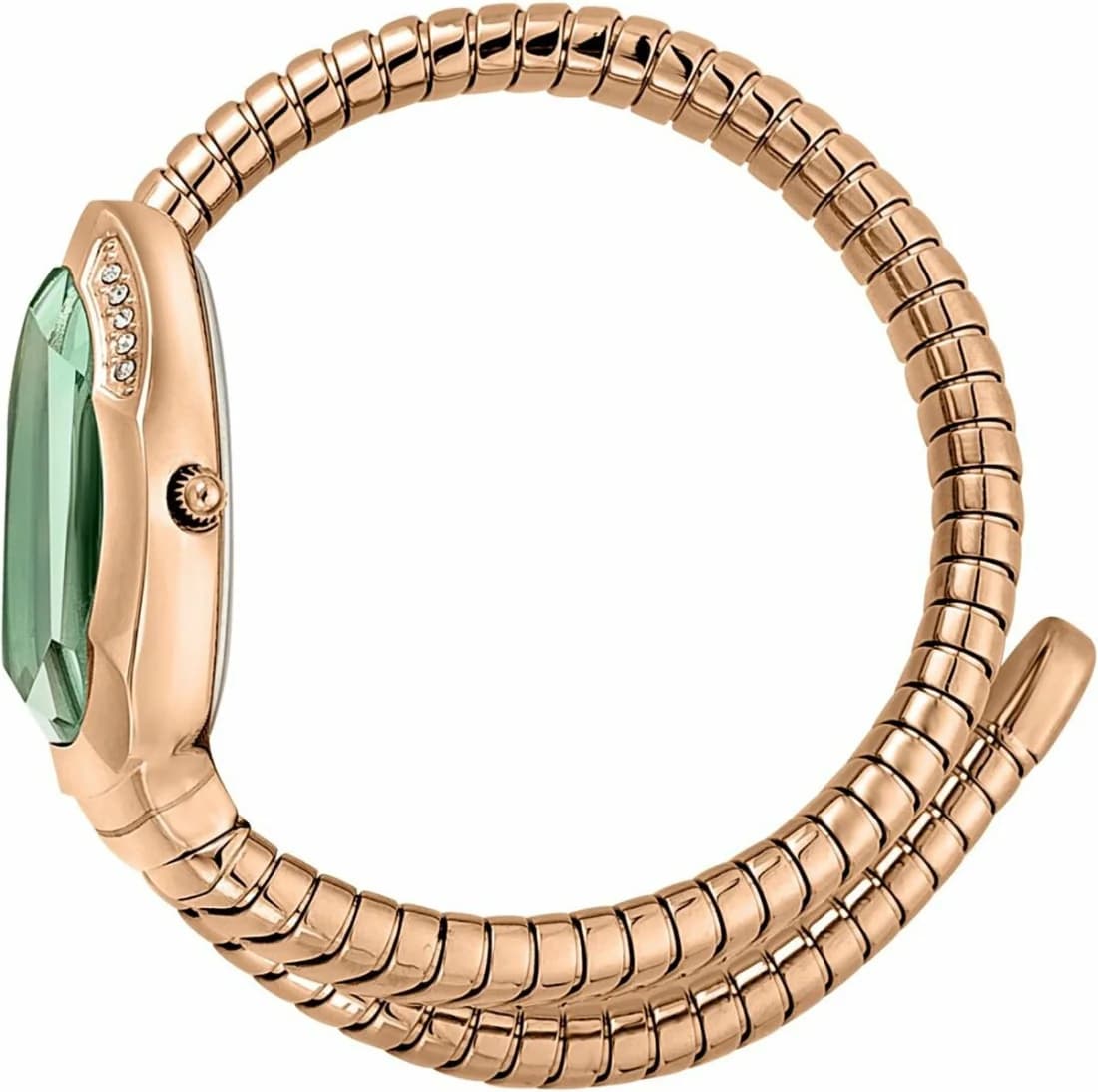 Montre Just Cavalli JC1L208M0055 Signature Snake Or Rose et Vert vue 3