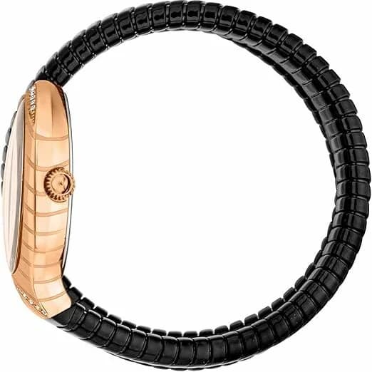 Montre Just Cavalli JC1L248M0085 Signature Snake Acier Noir et Or Rose vue 2