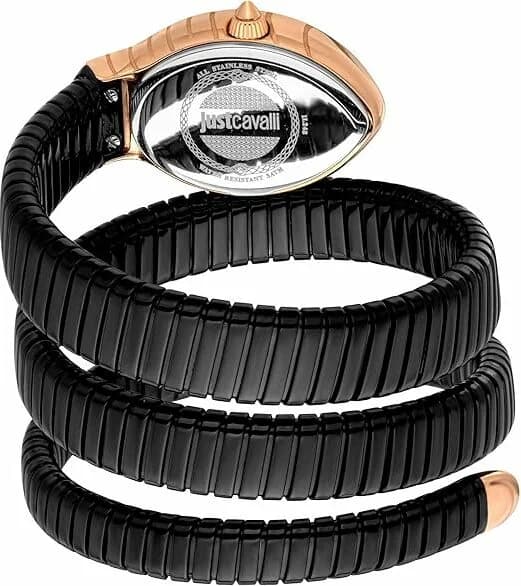 Montre Just Cavalli JC1L248M0085 Signature Snake Acier Noir et Or Rose vue 3
