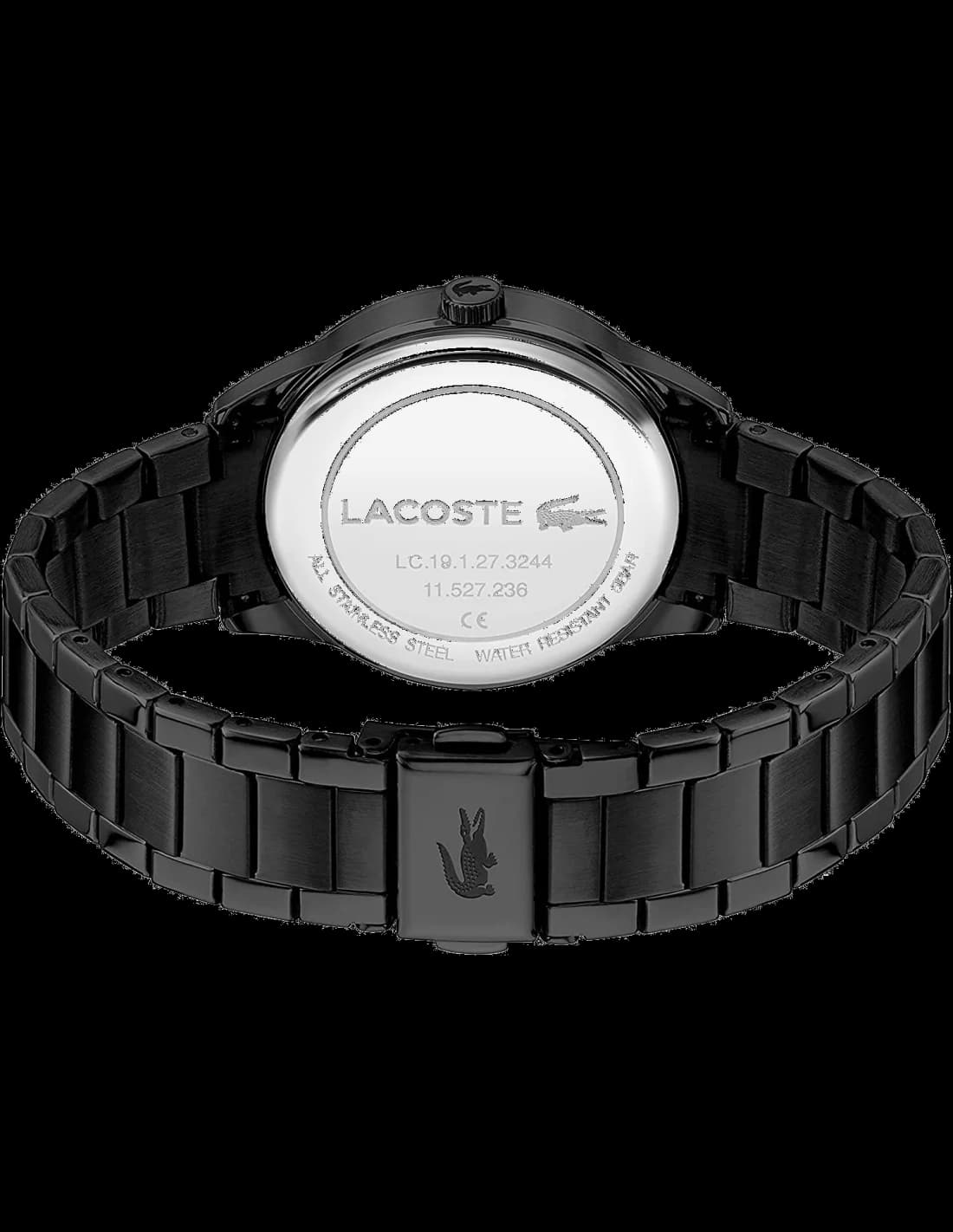 Lacoste Ladycroc 2001192 Black Steel Bracelet Rhinestone Dial Women's Watch vue 2